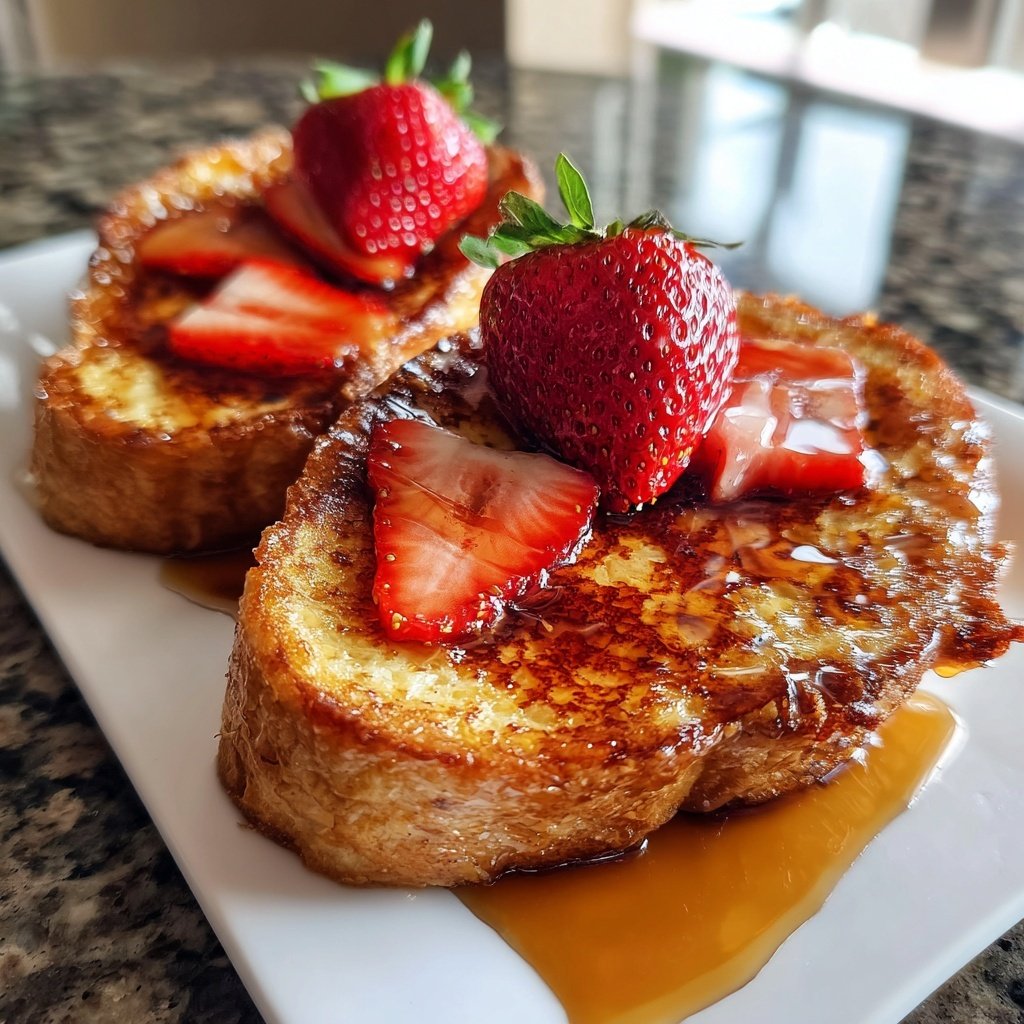 Valentine Breakfast Strawberry French Toast