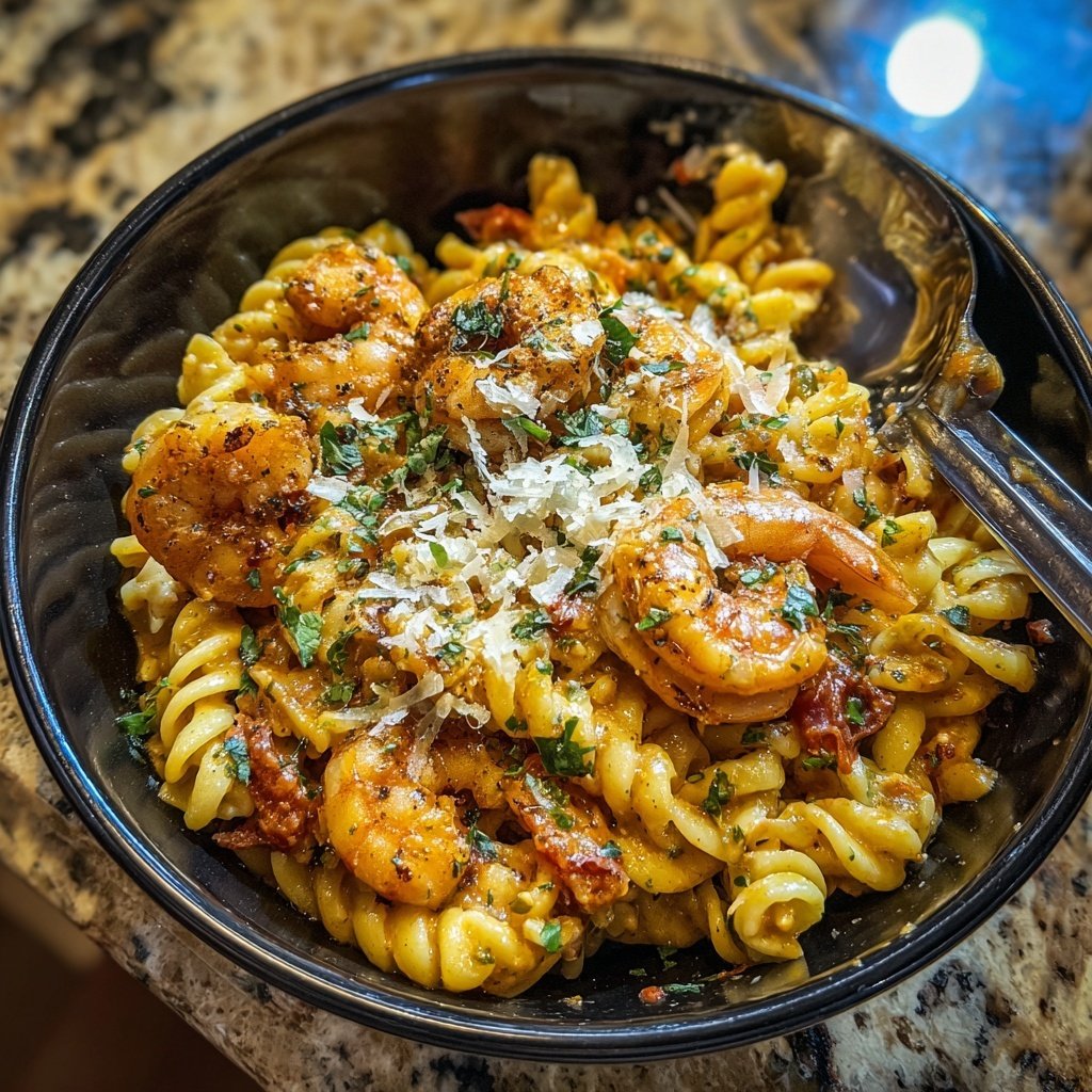 Shrimp And Tomato Cream Pasta