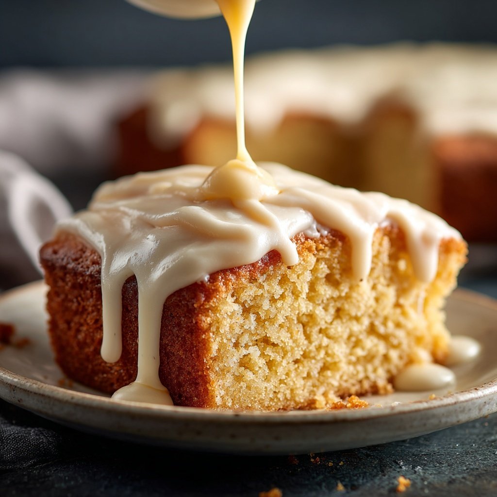Soft Vanilla Snack Cake From Scratch