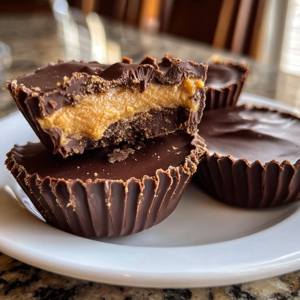 Homemade Peanut Butter Cups with Chocolate Shell