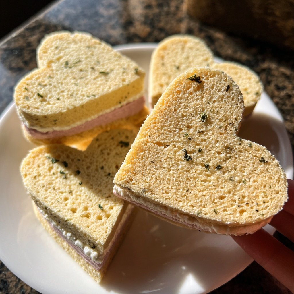 Heart-Shaped Tea Sandwiches