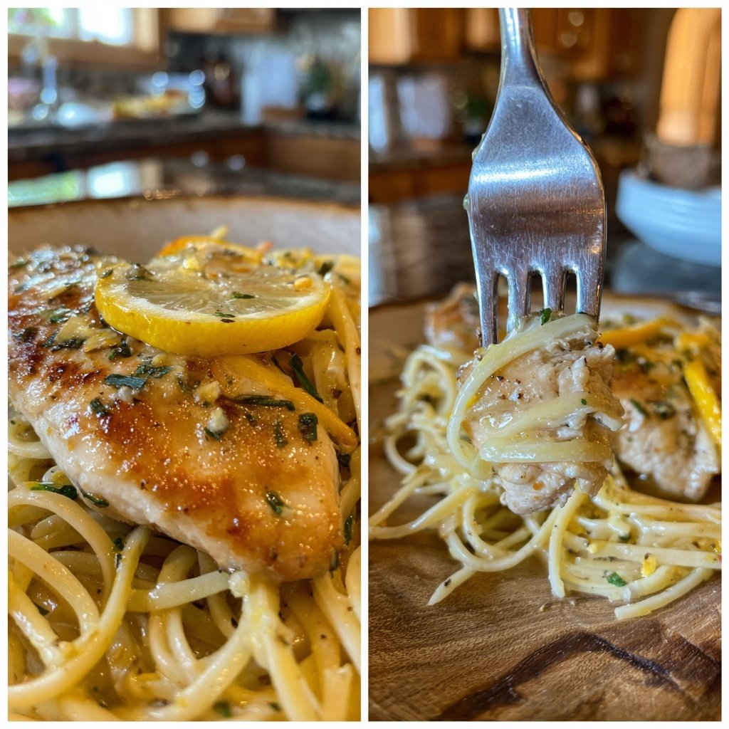 Lemon Parmesan Chicken With Pasta