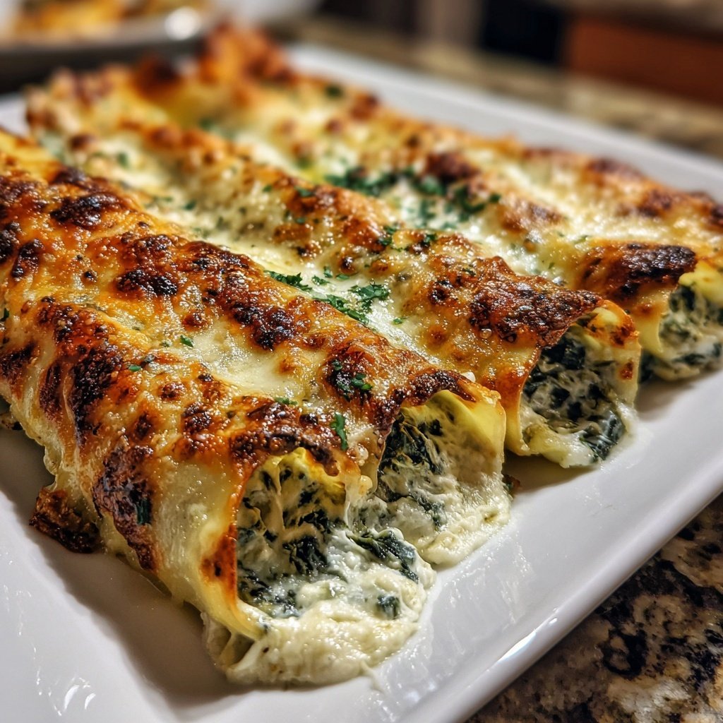 Creamy Spinach Cannelloni