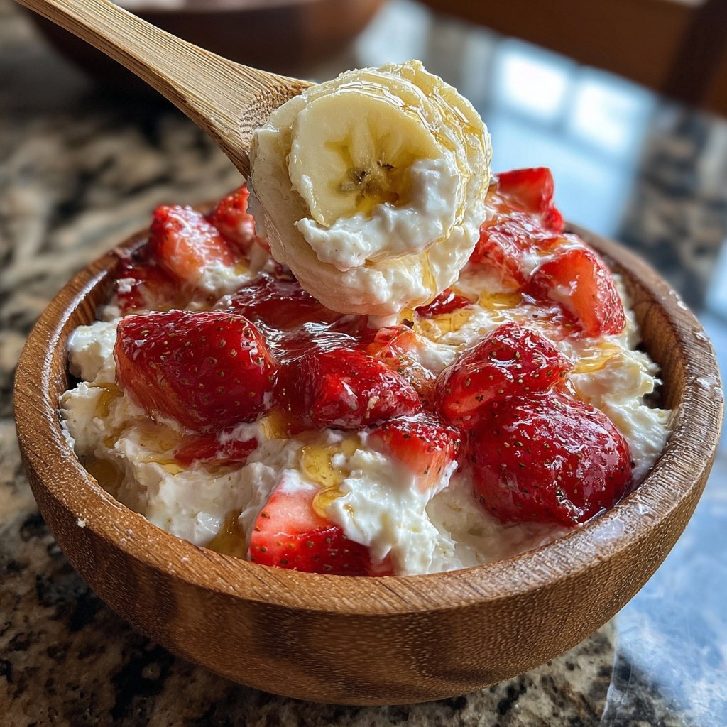 Strawberry Banana Cottage Cheese Bowl