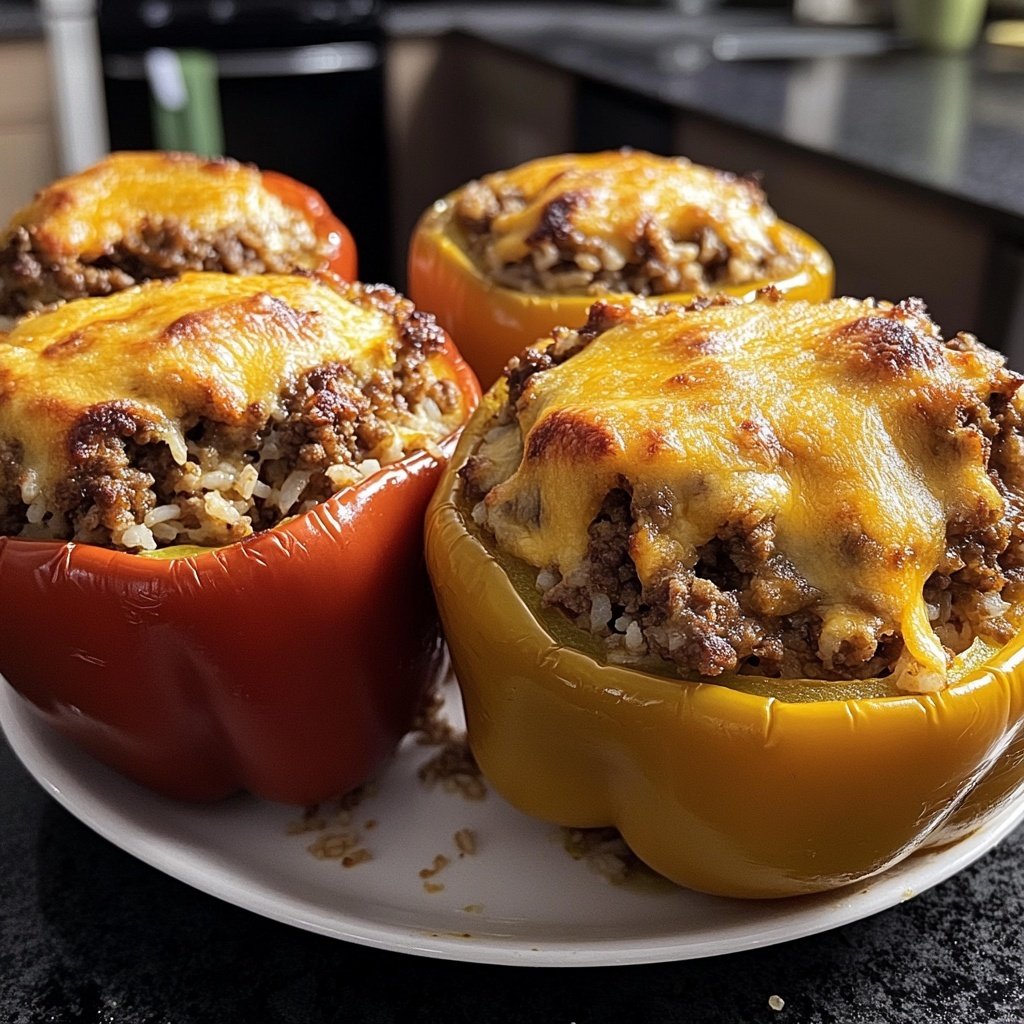 Valentine Dinner Stuffed Bell Peppers